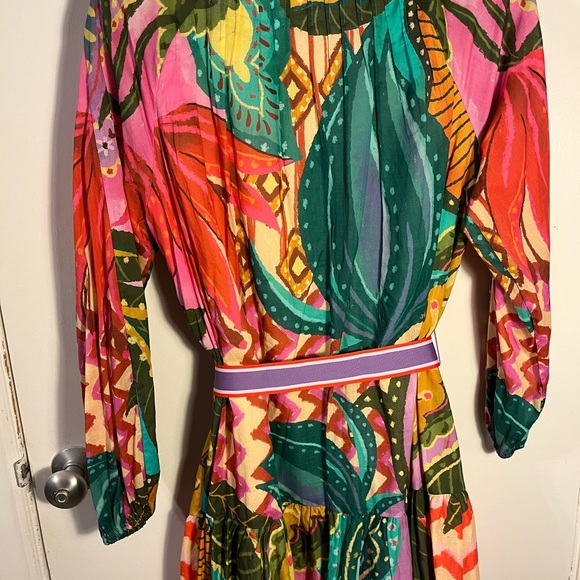 ANTONIO MELANI Colorful Patterned Midi Dress size Small - Picture 9 of 9